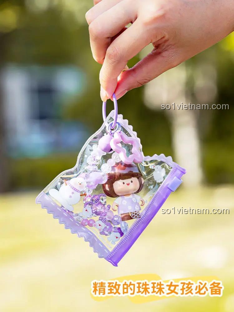 Túi búp bê ROROJUMP màu tím, đồ chơi sáng tạo Đồ chơi thủ công cho bé gái, giá tốt cho mẹ có con gái 8 tuổi