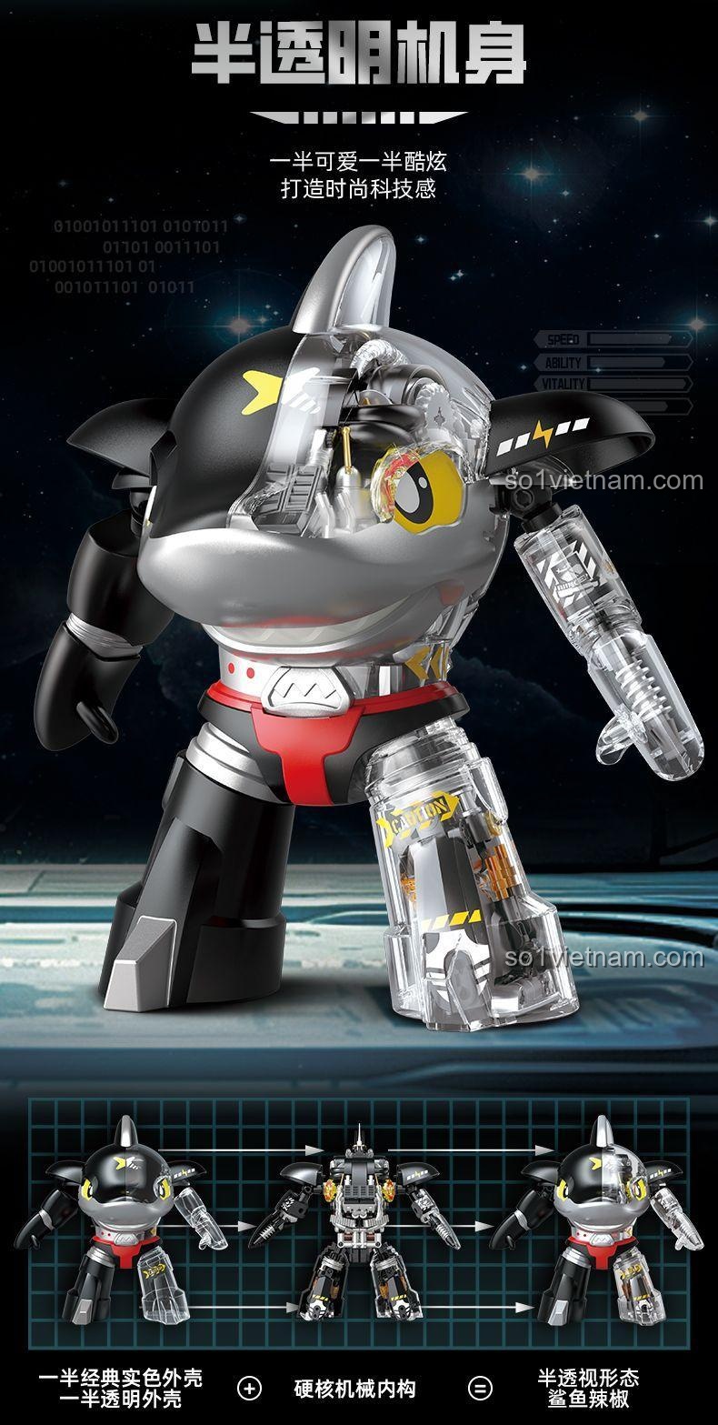 Bộ máy bên trong Robot Cá Mập Sharkler Femibox S48009