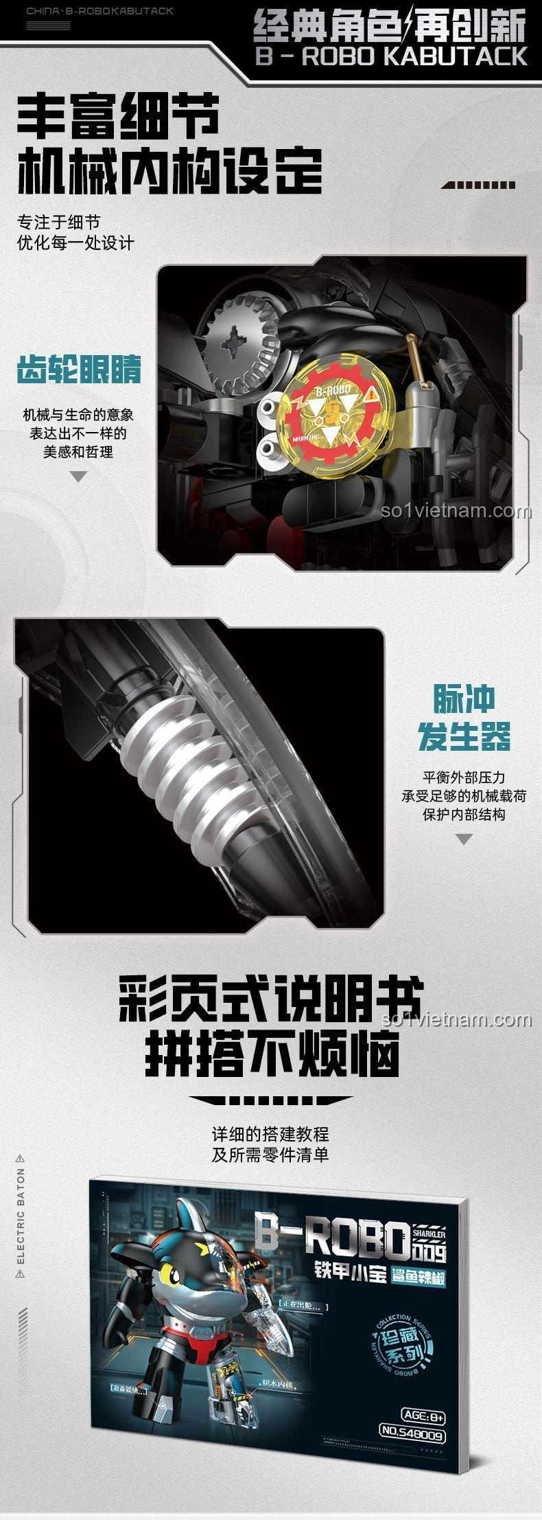 Các mẫu lắp ráp của Robot Cá Mập Sharkler Femibox S48009