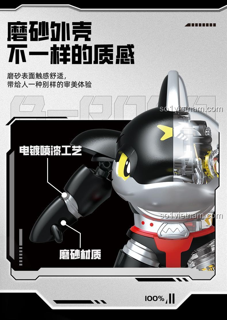 Chi tiết răng hàm của Robot Cá Mập Sharkler Femibox S48009