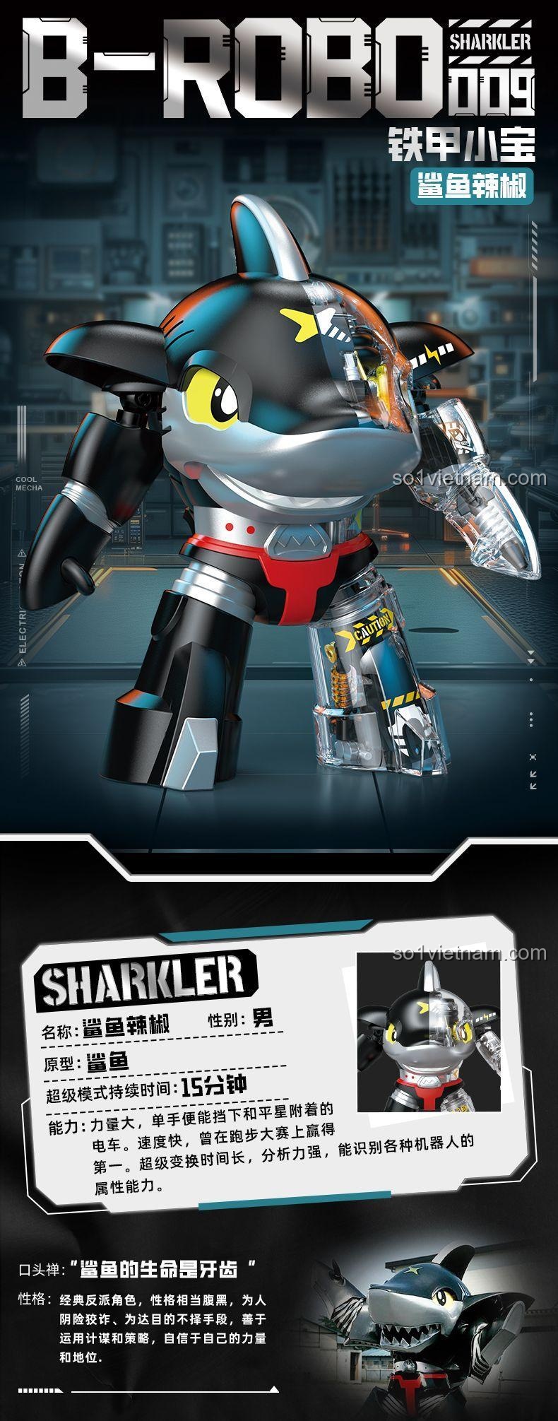 Khớp nối linh hoạt của Robot Cá Mập Sharkler Femibox S48009