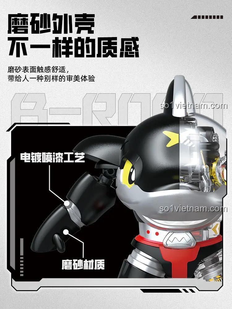 Phụ kiện trang trí đi kèm Robot Cá Mập Sharkler Femibox S48009