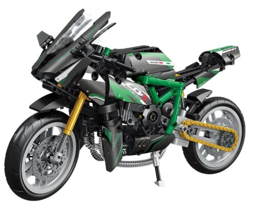 Bộ lắp ráp Forange Block FC9304 Xe Mô Tô Biến Hình xanh lá, 515 chi tiết, đồ chơi cho bé trai 6 tuổi giá rẻ.