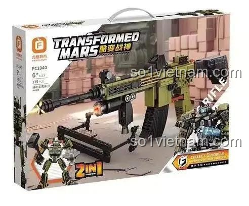 Bộ lắp ghép Forange FC1040 Súng Tấn Công M4 và Robot Chiến Đấu, đồ chơi lắp ráp chất lượng cao cho bé trai 6 tuổi, giá tốt.