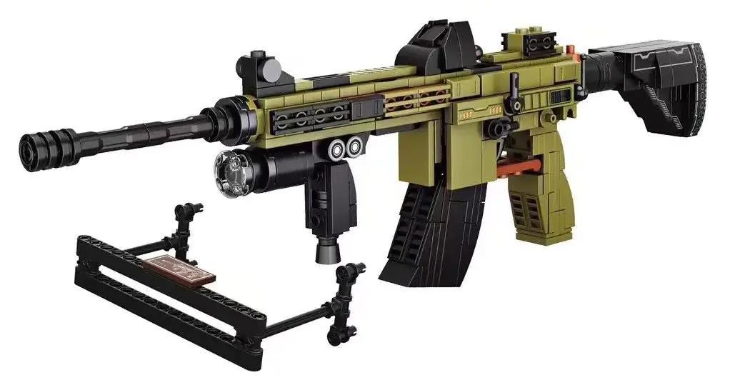 Hộp bộ lắp ghép Forange FC1040 Chiến Thần Biến Hình, đồ chơi mô hình súng M4 và robot 2 trong 1 cho bé trai 6 tuổi, giá rẻ.