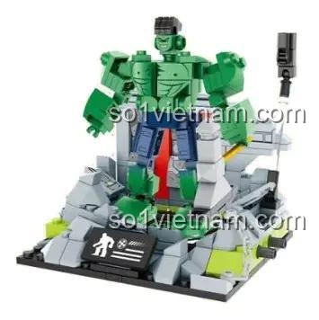 Bộ lắp ghép Forange FC1546 Liên Minh Địa Đài Hulk, đồ chơi mô hình siêu anh hùng Marvel cho bé trai 6 tuổi, chất lượng cao, giá tốt