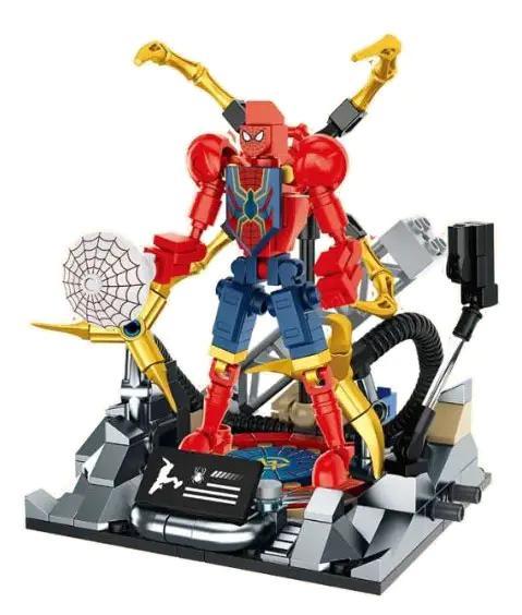 Bộ lắp ghép Forange FC1546 Liên Minh Địa Đài Spider-Man, đồ chơi mô hình siêu anh hùng Marvel cho bé trai 6 tuổi, chất lượng cao, giá tốt