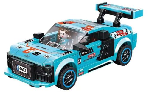 Mô hình xe đua tốc độ Forange FC1612 màu xanh dương, có đèn LED và âm thanh, động cơ dây cót, 306 chi tiết, phù hợp cho bé trai 6 tuổi, giá tốt