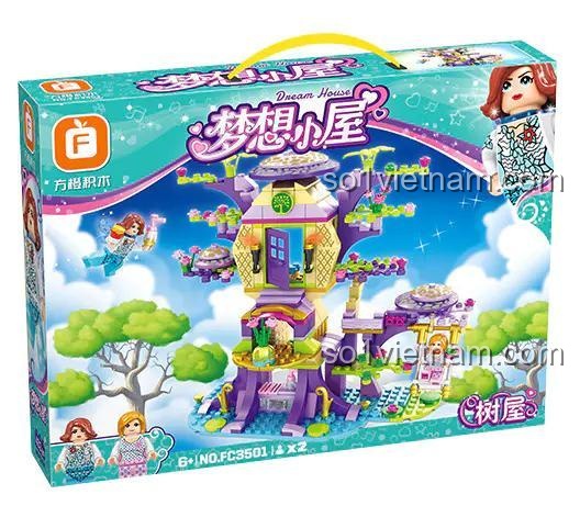 Hộp đồ chơi xếp hình Forange FC3501 Lâu Đài Cây Cổ Tích, món quà tuyệt vời cho con gái.