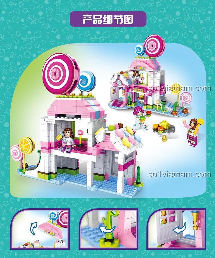 Thông số kỹ thuật chi tiết của bộ đồ chơi Forange 3503: 520 mảnh, cho bé 6 tuổi trở lên, chất liệu ABS.