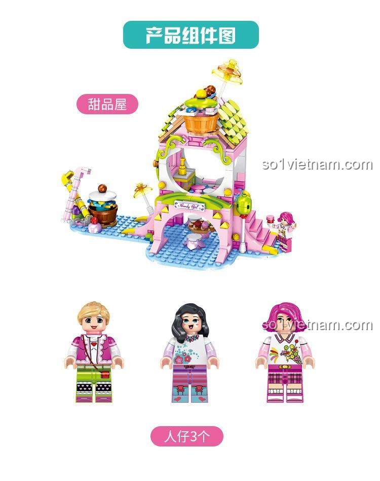 Bảng thông số kỹ thuật của bộ đồ chơi Forange FC3506, bao gồm 425 mảnh ghép, chất liệu nhựa ABS an toàn, dành cho trẻ từ 6 tuổi.