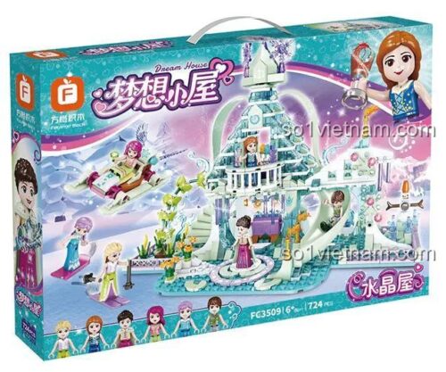 Hộp đồ chơi xếp hình Cung điện pha lê Forange FC3509, món quà tuyệt vời cho bé gái nhân dịp sinh nhật.