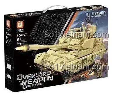 Hộp sản phẩm bộ đồ chơi lắp ghép xe tăng chiến đấu chủ lực VT-4 Forange FC4007, 372 mảnh, 6+ tuổi