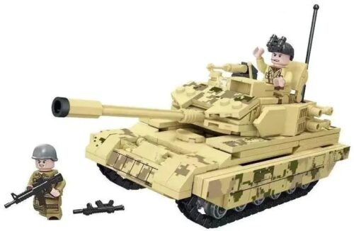 Mô hình xe tăng chiến đấu chủ lực VT-4 Forange FC4007 với 2 minifigure và vũ khí, đồ chơi lắp ghép cho bé trai 6 tuổi