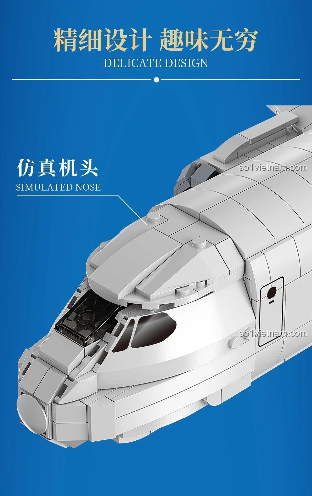 Bộ xếp hình 6008, đồ chơi lắp ráp FC 6008, chi tiết mũi máy bay tinh xảo, giá rẻ cho bé trai 6 tuổi