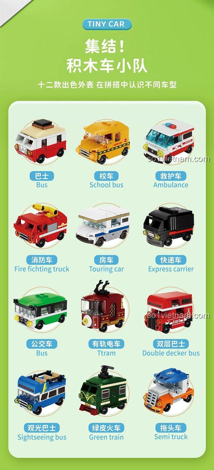 Đồ chơi mô hình Xe mô hình bỏ túi Forange 8138, đồ chơi lắp ghép tiện lợi, phù hợp bé trai 6 tuổi.