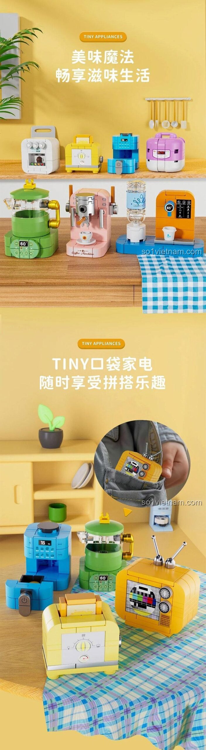 Mô hình gia dụng thu nhỏ Forange FC8139 cho bé gái 6 tuổi, bộ đồ chơi lắp ráp chất lượng