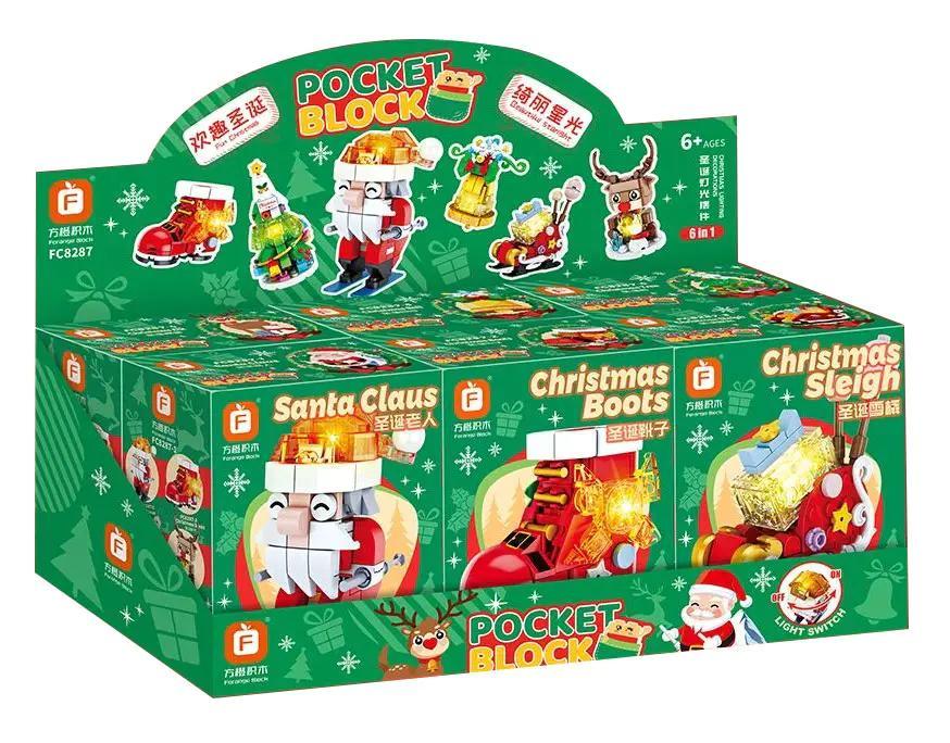 Hộp sản phẩm Bộ Lắp Ghép Mô Hình Giáng Sinh Đèn LED 9 Mẫu Forange FC8287