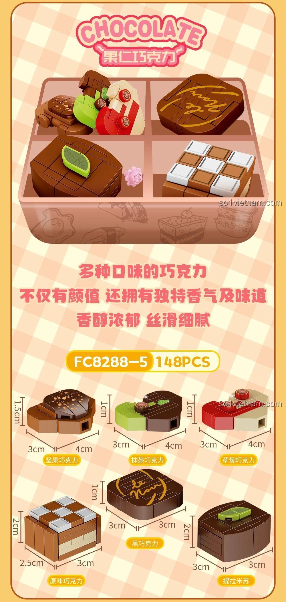 Chi tiết mô hình bánh cuốn Bộ Sưu Tập Mini Hộp Cơm Mini 6 Món Forange FC8288