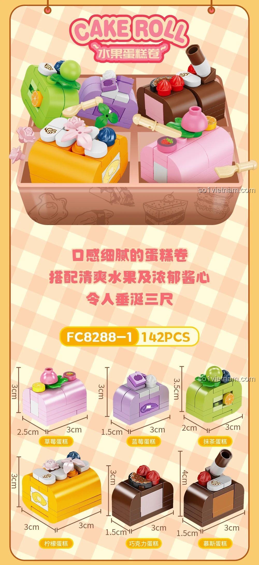 Mô hình sushi Bộ Sưu Tập Mini Hộp Cơm Mini 6 Món Forange FC8288