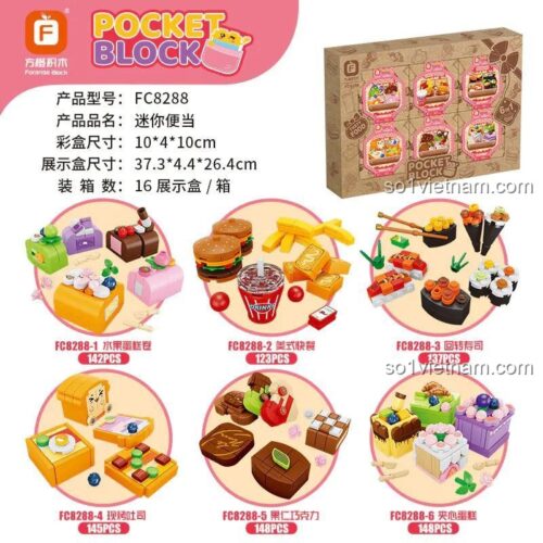 Mô tả sản phẩm Bộ Sưu Tập Mini Hộp Cơm Mini 6 Món Forange FC8288