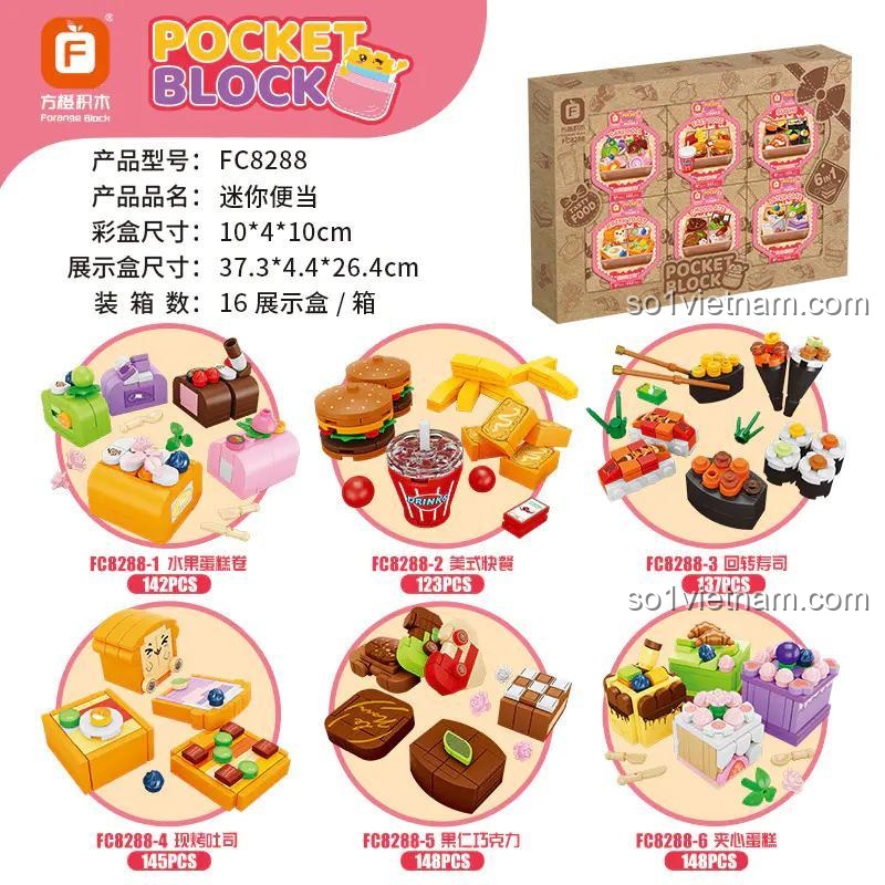 Mô tả sản phẩm Bộ Sưu Tập Mini Hộp Cơm Mini 6 Món Forange FC8288