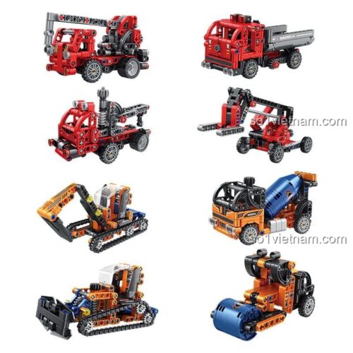 Các mẫu lắp được từ bộ lắp ghép xe công trình Forange FC9311