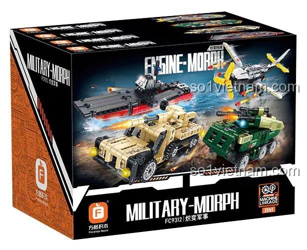 Hộp sản phẩm bộ lắp ghép quân sự Forange FC9312 Engine Morph