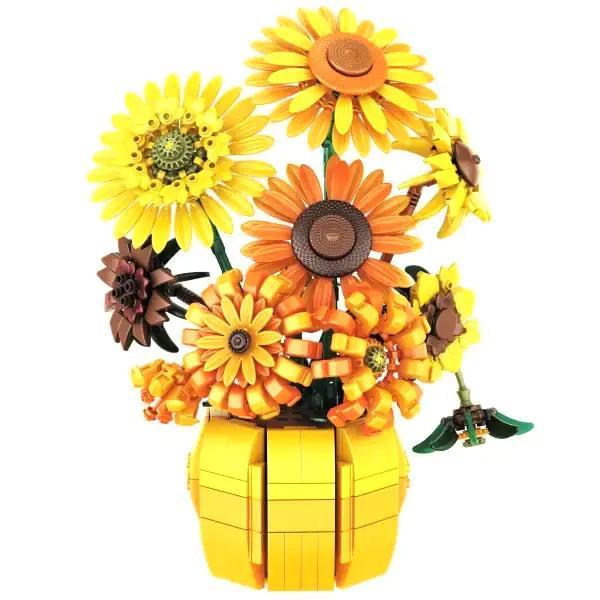 Bộ lắp ghép Hoa Hướng Dương Free Tribe 36002 sắc vàng rực rỡ, đồ chơi mô hình trang trí tinh tế cho con gái 14 tuổi, giá tốt.