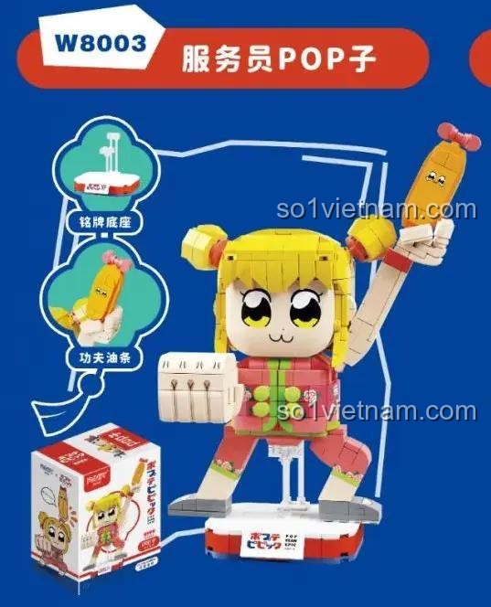 Hộp sản phẩm bộ lắp ghép Pop子 và Pipi美的日常 W8003 FUNIFY