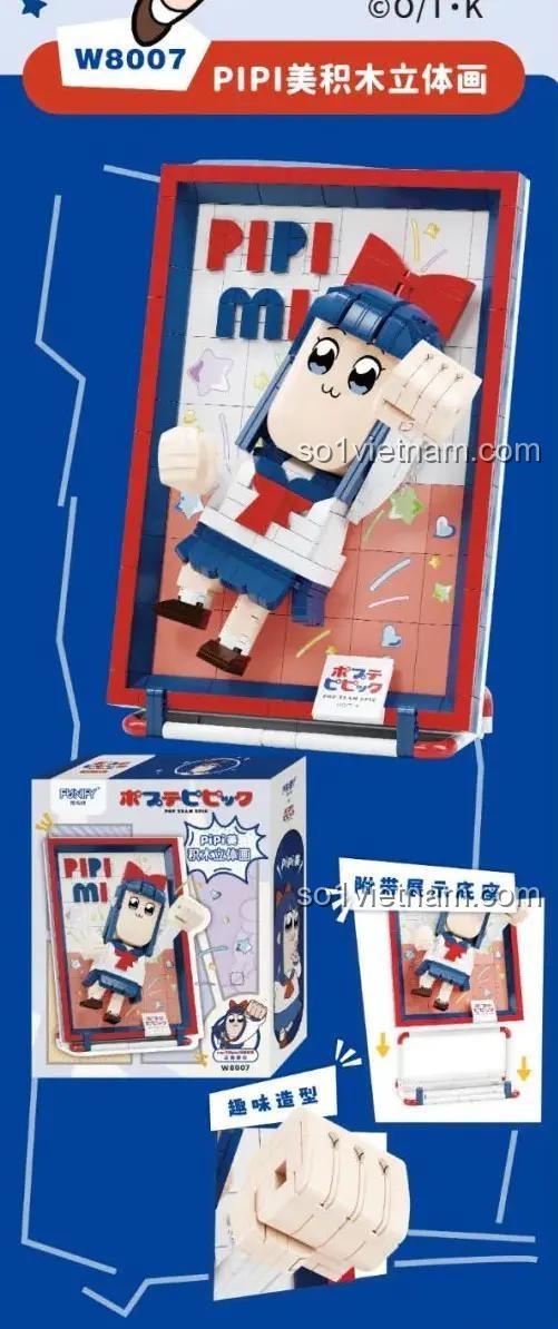 Bộ lắp ghép PipiMiku FUNIFY W8007, đồ chơi xếp hình nhân vật hoạt hình Nhật Bản, sáng tạo, tập trung chi tiết, kiên nhẫn