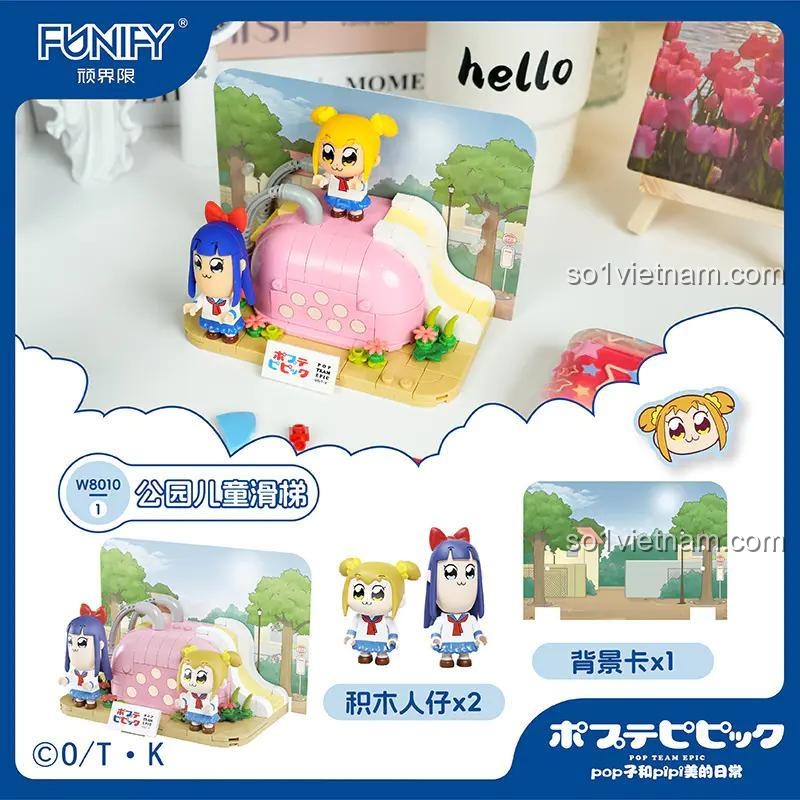 Mô hình mini scene Biệt thự châu Âu Pop Team Epic FUNIFY W8010