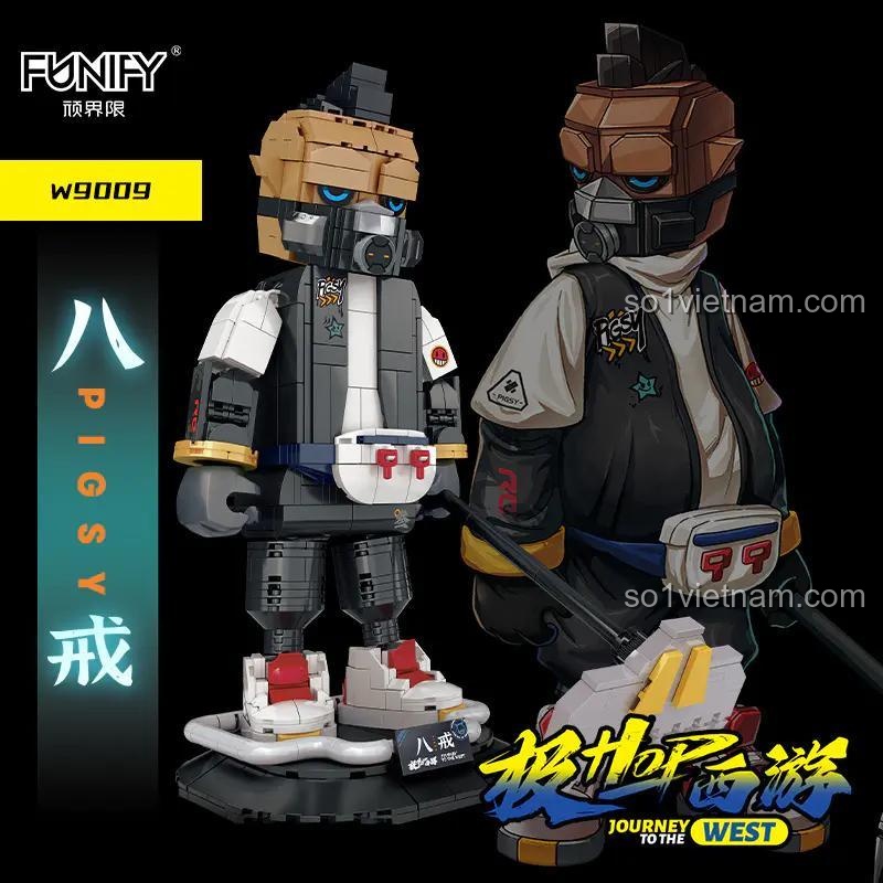 Đồ chơi lắp ráp Bát Giới Phiên Bản Tương Lai FUNIFY W9009, thiết kế cyberpunk độc đáo, đáng tiền cho người sưu tầm.