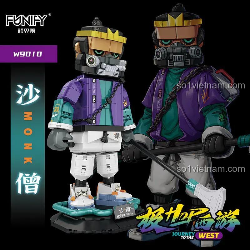 Ảnh review người dùng đồ chơi mô hình FUNIFY W9010 Nhân vật Sa Tăng Hip Hop, mô hình khớp cử động độc đáo