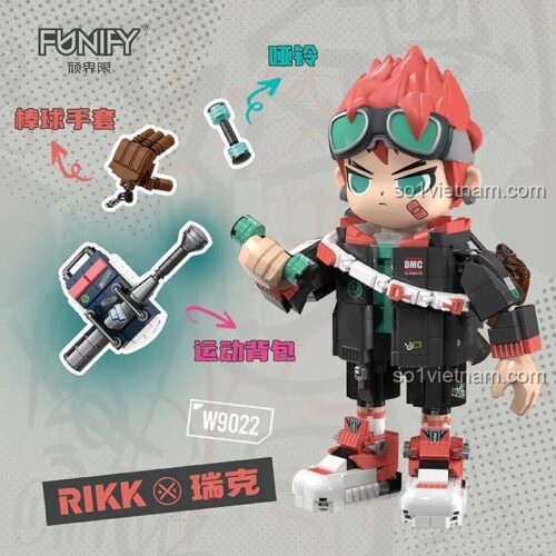 AI Vũ Trụ Thiếu Niên Rikk FUNIFY W9022 với phụ kiện thể thao