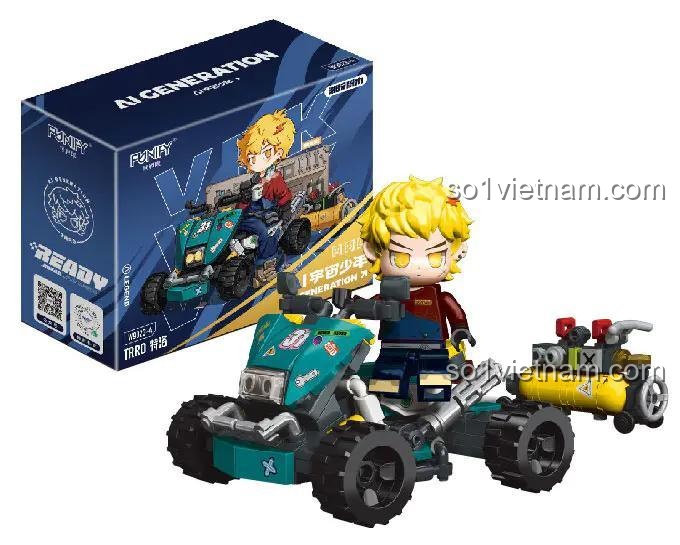 Hộp đồ chơi mô hình FUNIFY W9023 Mô tô vũ trụ của nhân vật TRRO, lắp ghép sáng tạo, siêu tiết kiệm cho bé 8 tuổi