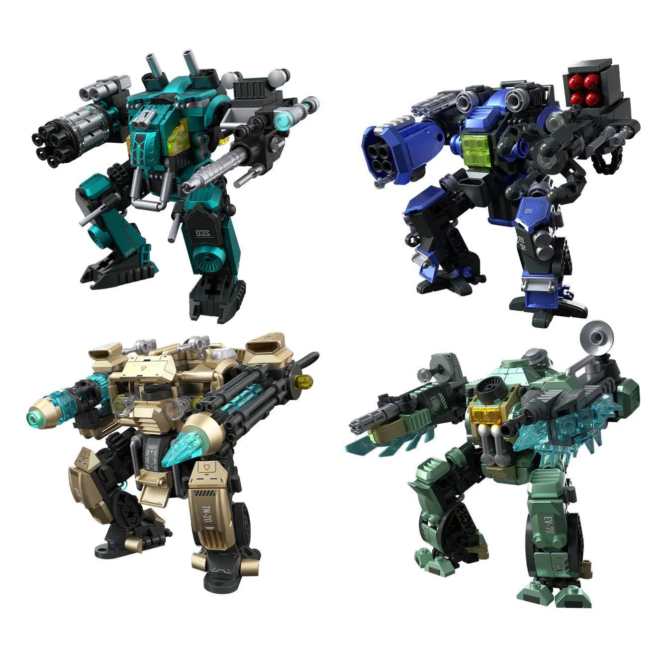 Bộ lắp ghép Robot Hyper Source FUNIFY W9033 4 mẫu robot chiến đấu mạnh mẽ, đồ chơi lắp ráp cho bé trai 6 tuổi giá tốt