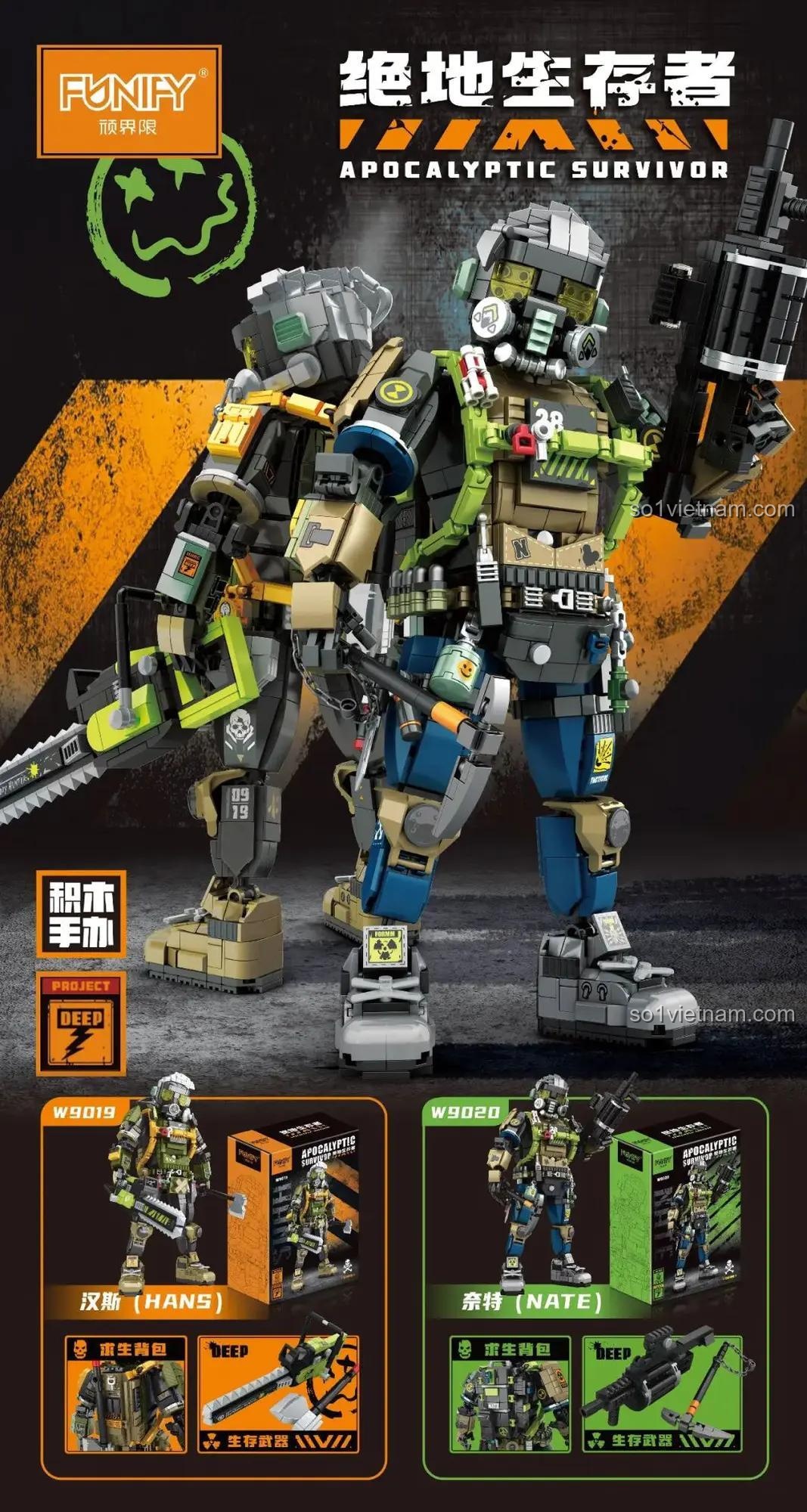 Hộp sản phẩm FUNIFY W9101 Apocalyptic Survivor: Nate