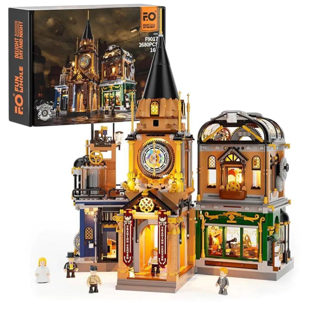 Hộp sản phẩm bộ lắp ghép Trung tâm Thương mại Phong cách Steampunk FunWhole F9017