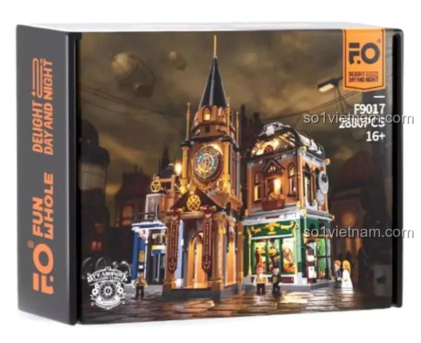 Mô hình Trung tâm Thương mại Phong cách Steampunk FunWhole F9017 sau khi lắp ráp