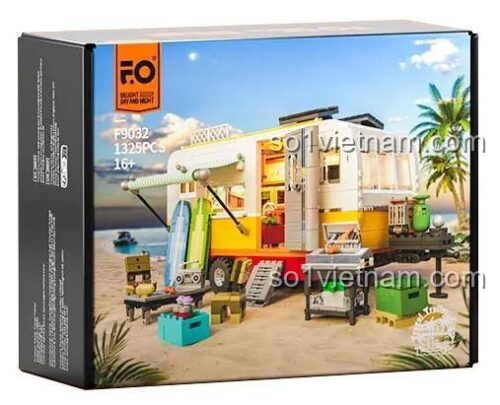 Hộp đồ chơi mô hình FunWhole F9032 Xe Cắm Trại Bãi Biển, món quà sáng tạo cho người lớn, giá tốt.