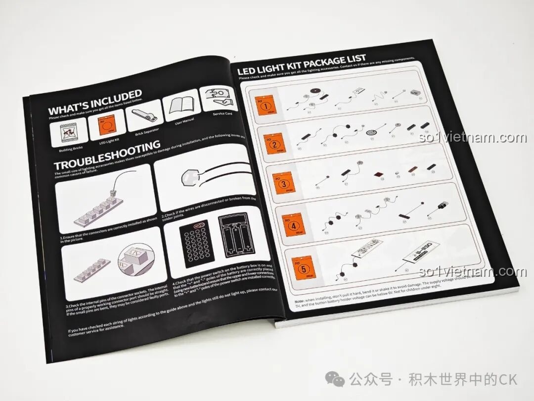 Trang hướng dẫn lắp đặt bộ đèn LED đi kèm FunWhole F9042.