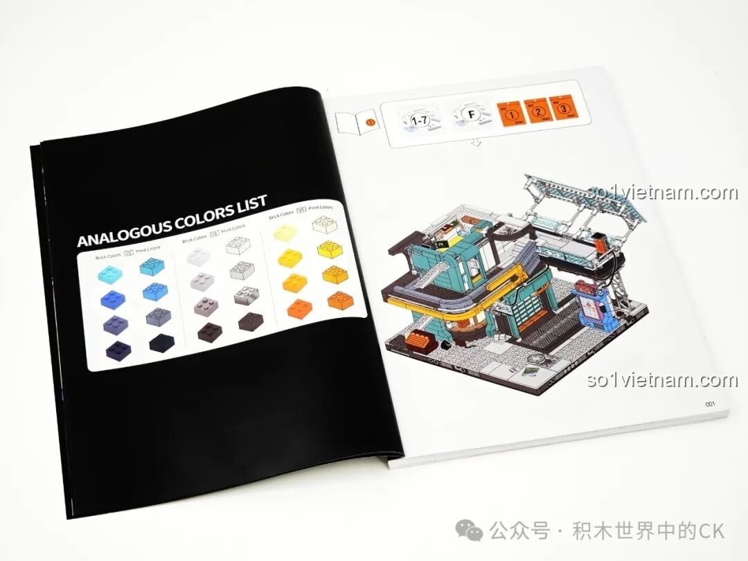 Trang giới thiệu bảng màu tương tự và hình ảnh bắt đầu lắp ráp của FunWhole F9042.