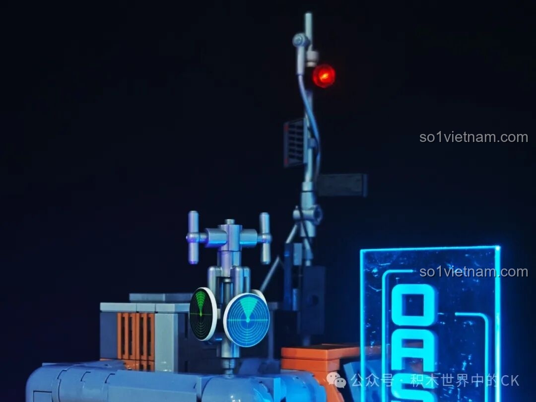 Nội thất phòng ngủ với giường và bàn làm việc trong FunWhole F9042.