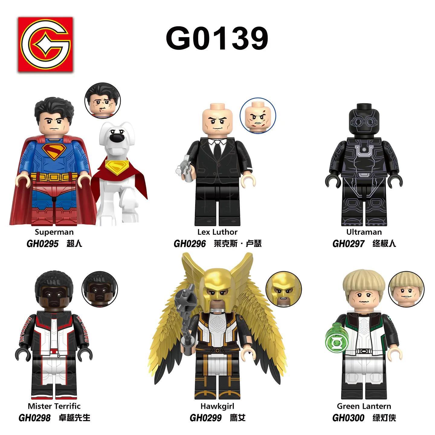 Bộ đồ chơi Siêu Anh Hùng DC G Brand G0139, bộ 6 minifigure Nhân vật DC kinh điển cho bé trai, bé gái 6 tuổi, giá tốt.