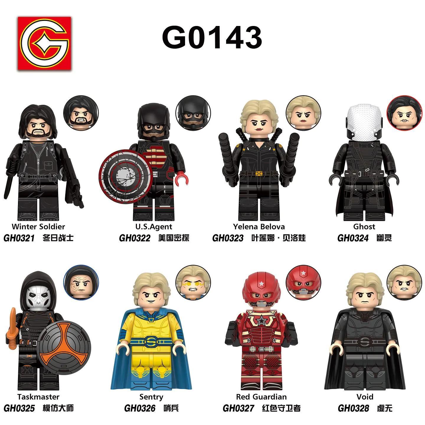 Bộ đồ chơi Biệt Đội Thunderbolts G-Brand G0143 8 minifigures Marvel siêu anh hùng giá tốt cho bé trai 8 tuổi.