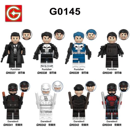 Bộ đồ chơi G Brand G0145 Minifigure Người Phạt Tội và Hiệp Sĩ Mù, đồ chơi mô hình siêu anh hùng Marvel giá tốt cho bé trai 8 tuổi.