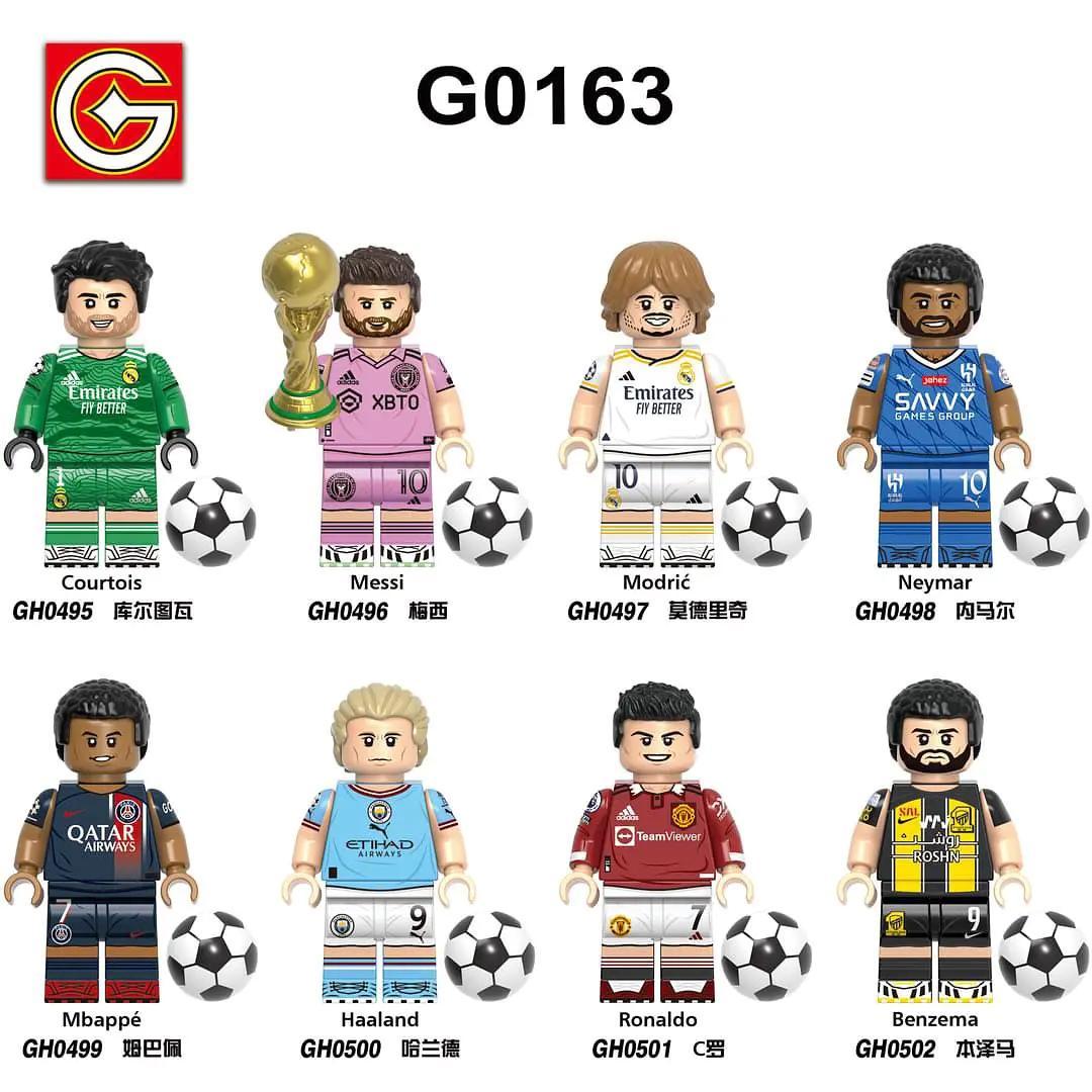 Bộ đồ chơi Minifigure Ngôi Sao Bóng Đá G-Brick G0163 giá tốt cho bé trai 6 tuổi, mô hình cầu thủ nổi tiếng, tương thích LEGO®.