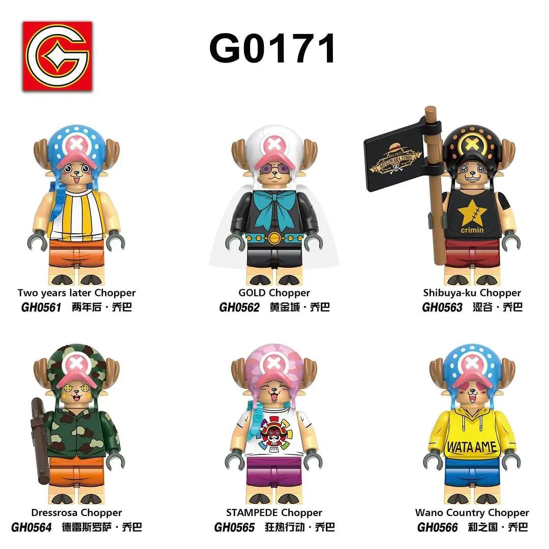 Bộ đồ chơi G-Brick G0171 Minifigure Chopper Vua Hải Tặc, 6 nhân vật đa dạng trang phục, phù hợp bé trai bé gái 6 tuổi, giá tốt.