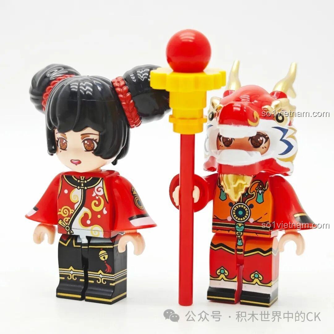 Gắn đầu rồng vào thân, hoàn thiện mô hình Rồng Vàng Ôm Ngọc Keeppley K19908, một khoảnh khắc đáng nhớ.